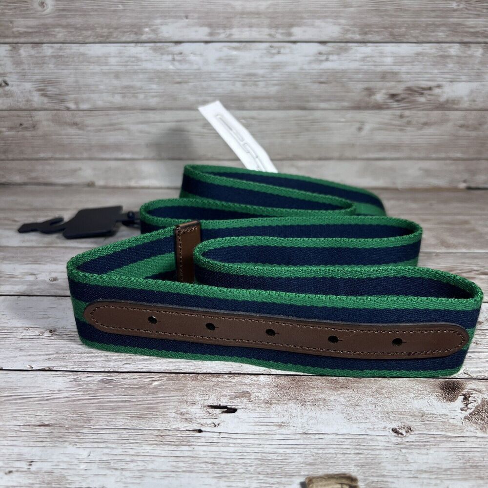 Polo Ralph Lauren Belt Equestrian "Polo Player" Canvas Leather Men's Size 38 - Picture 3 of 5